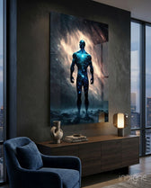Vitruvius Man Glass Wall Art  || Designers Collection - Lifestyle preview in a designer interior
