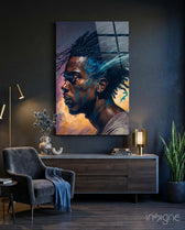 Roy Woods Glass Wall Art  || Designer Collection - Lifestyle preview in a designer interior