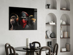 3 Wise Monkey panel adding editorial drama to a gaming room