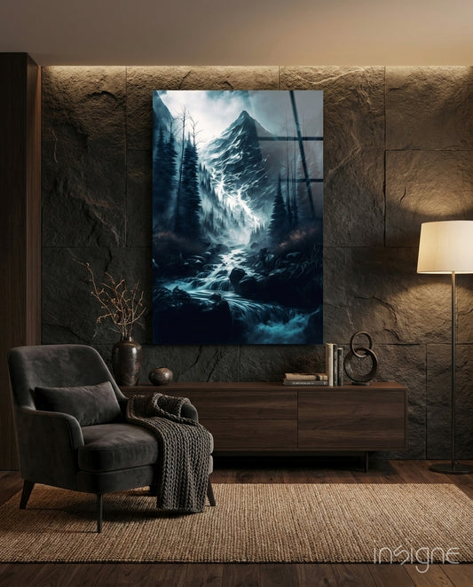 Dreamtopia Glass Wall Art  || Designers Collection - Lifestyle preview in a designer interior