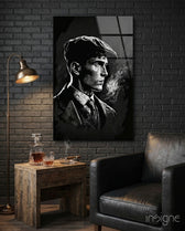 The Flat Cap Crime Boss Glass Wall Art || Designer Collection