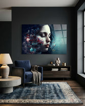 Butterfly Dreams Glass Wall Art  || Designer Collection - Lifestyle preview in a designer interior