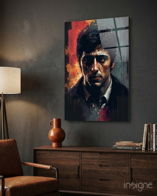 Cinematic Mob Icon Glass Wall Art  || Designer Collection