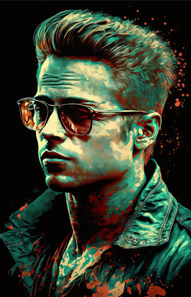 Fight Club - Tyler Durden Glass Wall Art  || Designer Collection