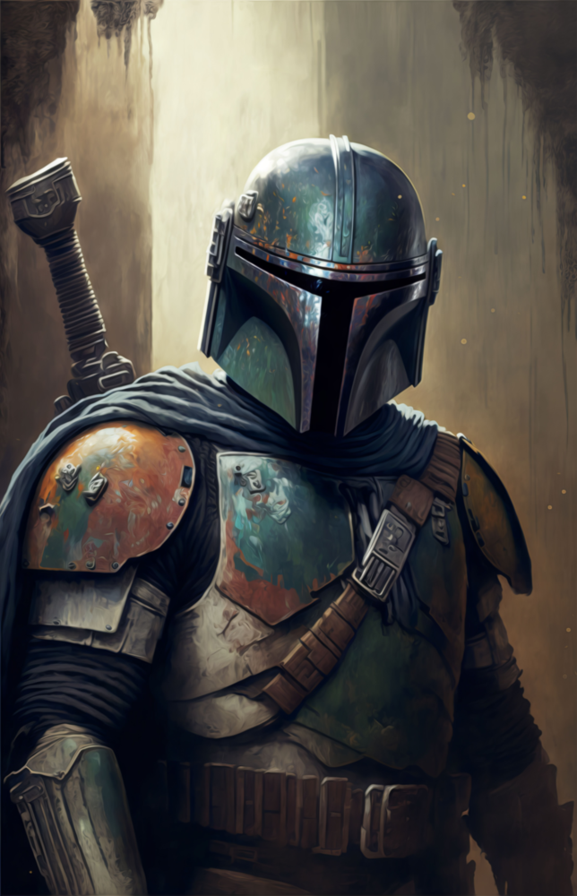 Boba Fett Glass Wall Art  || Designer Collection