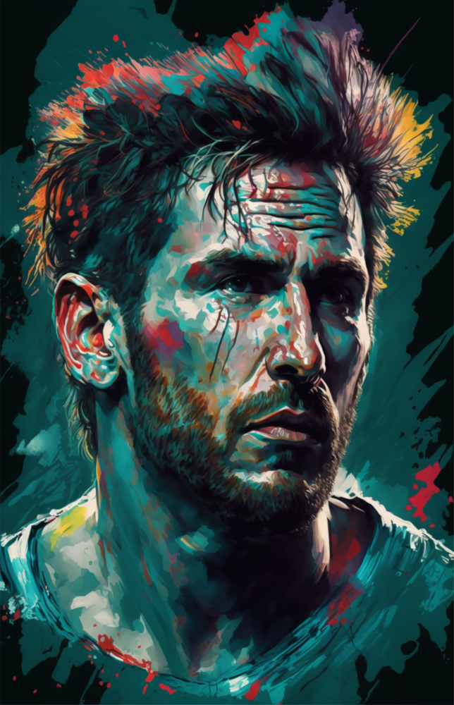 Messi Glass Wall Art  || Designer Collection