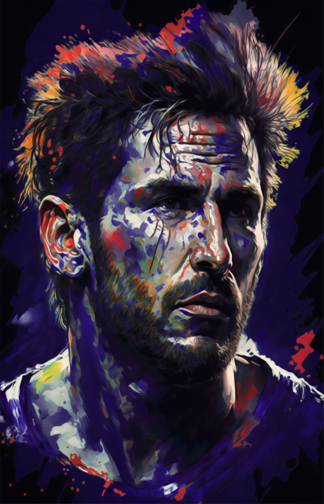 Messi Glass Wall Art  || Designer Collection