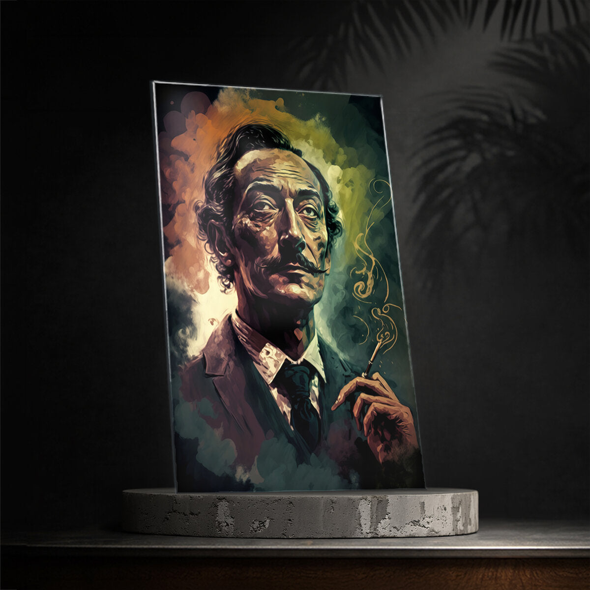 salvador dali cigarette case Galatea Spheres D 72 Built in Lighter Metal Wallet Dali's The Smoker (1973) |