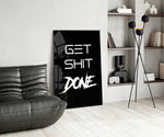 Get Shit Done panel adding founder pulse to a workshop wall