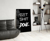 Get Shit Done panel adding founder pulse to a workshop wall