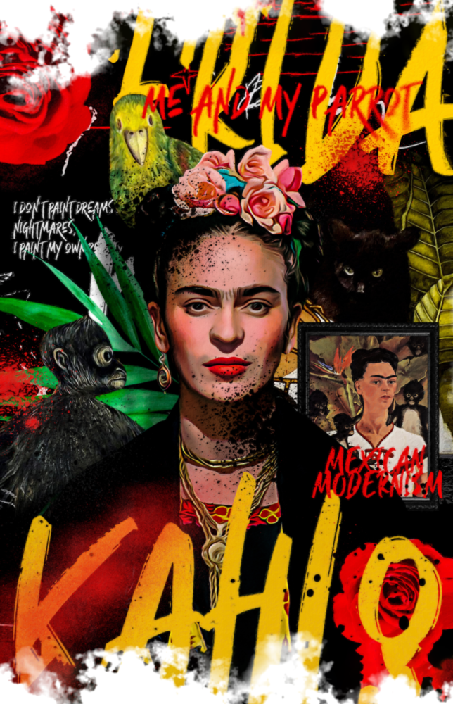 Frida Kahlo Glass Wall Art || Designer Collection