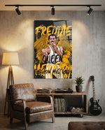 Rock Frontman in Crown Glass Wall Art || Designer Collection
