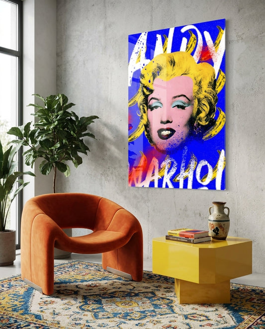 Pop Art Icon and Starlet Glass Wall Art || Designer Collection