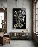 Street Stencil Meets Neo-Expressionist Glass Wall Art || Designer Collection