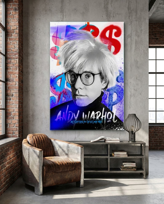 Pop Art Studio Portrait Glass Wall Art || Designer Collection