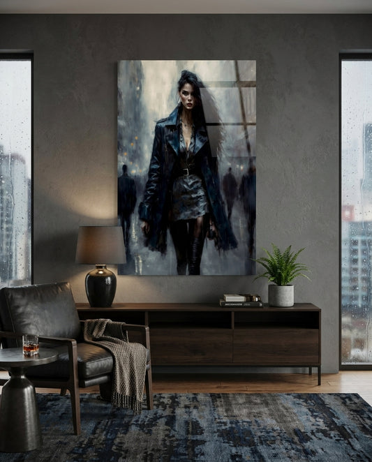 Walk Womanly Glass Wall Art || Designers Collection