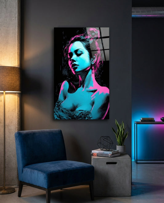 Girl Glass Wall Art || Designer Collection