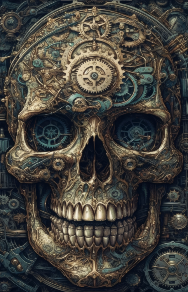 The Skull Glass Wall Art || Designer Collection