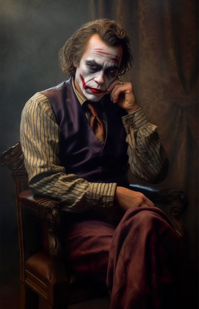 Joker the Thinker Glass Wall Art || Designer Collection