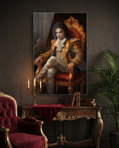 Pop Dancer on the Throne Glass Wall Art || Designer Collection