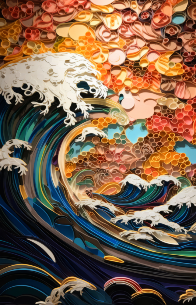 Waves, Trees or Mountains Glass Wall Art || Designer's Collection