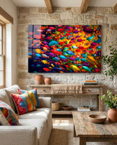 Fish World Glass Wall Art || Designer Collection