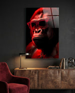 Ape the Thinker Glass Wall Art || Designer Collection