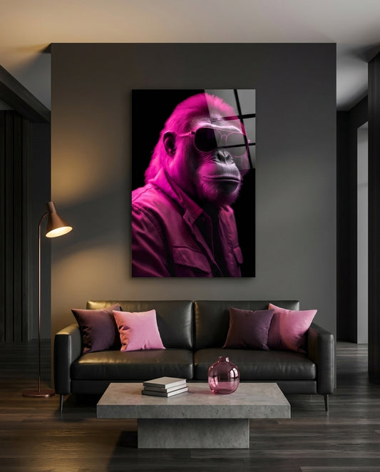Hot Pink Aviator Shades Gorilla Glass Wall Art