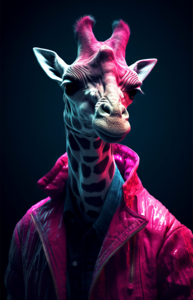 Stylish Giraffe Glass Wall Art || Designer Collection
