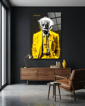 I Told You" - Genius Scientist Glass Wall Art || Designer Collection