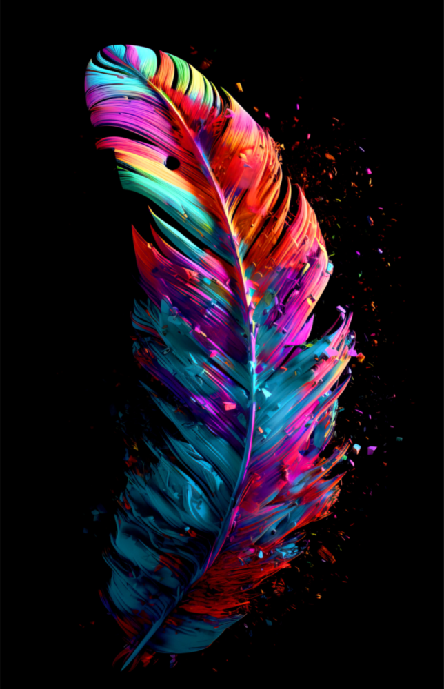 Feather Glass Wall Art || Designers Collection