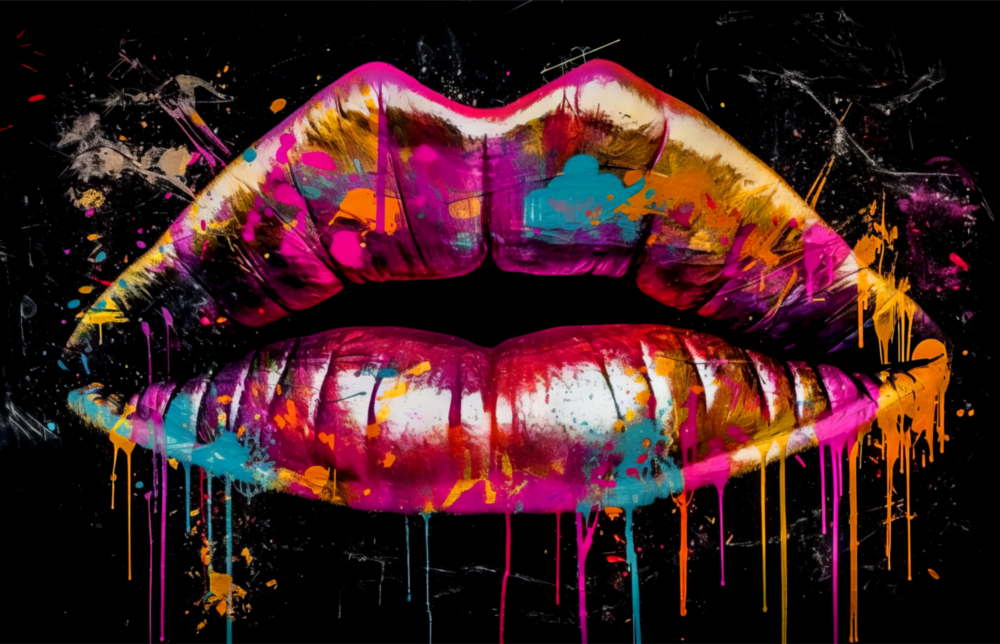 Lips Glass Wall Art || Designer Collection