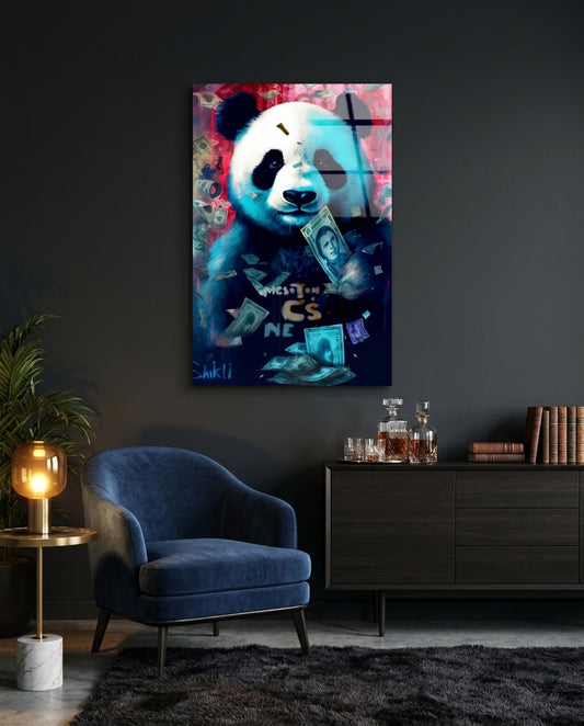 Rich Panda Glass Wall Art || Designer Collection