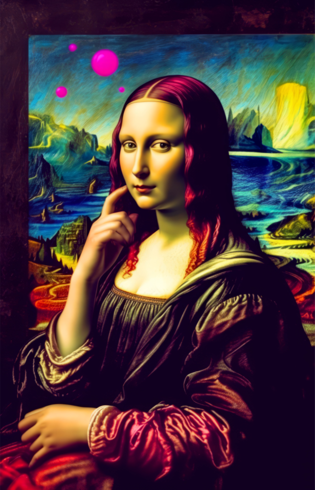 Mona Lisa V2 Glass Wall Art || Designer Collection