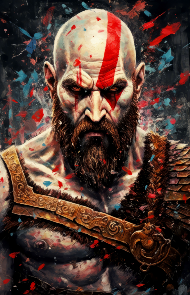 Kratos Glass Wall Art || Designer Collection