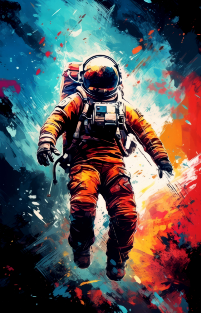 Astronaut Glass Wall Art || Designer Collection