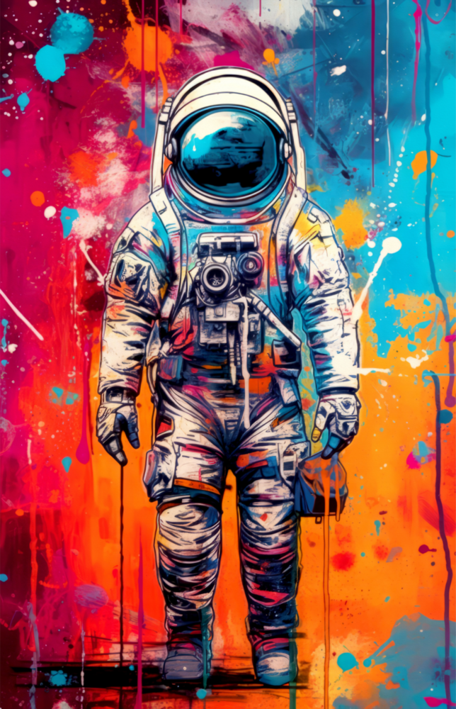 Astronaut Glass Wall Art || Designer Collection