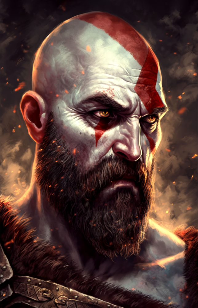 Kratos Glass Wall Art || Designer Collection