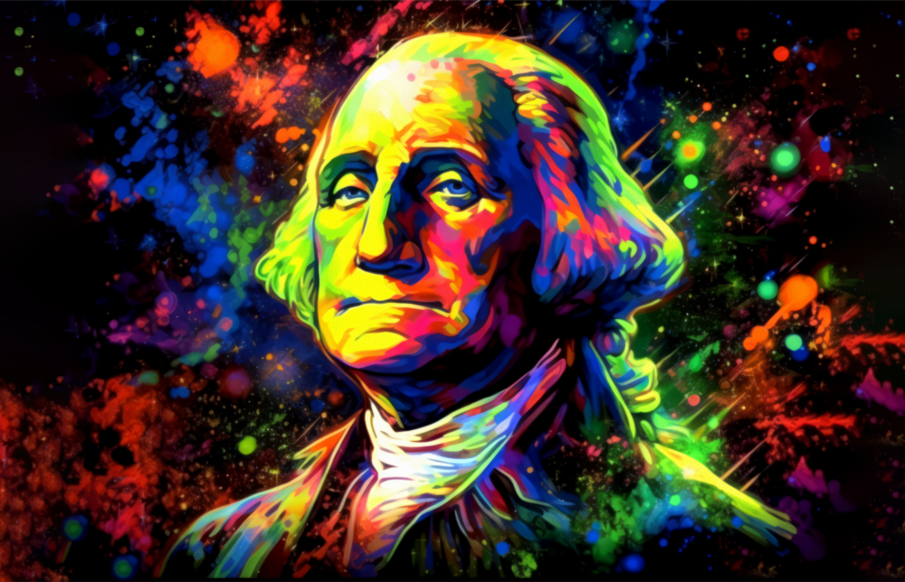 Benjamin Franklin Glass Wall Art || Designer Collection