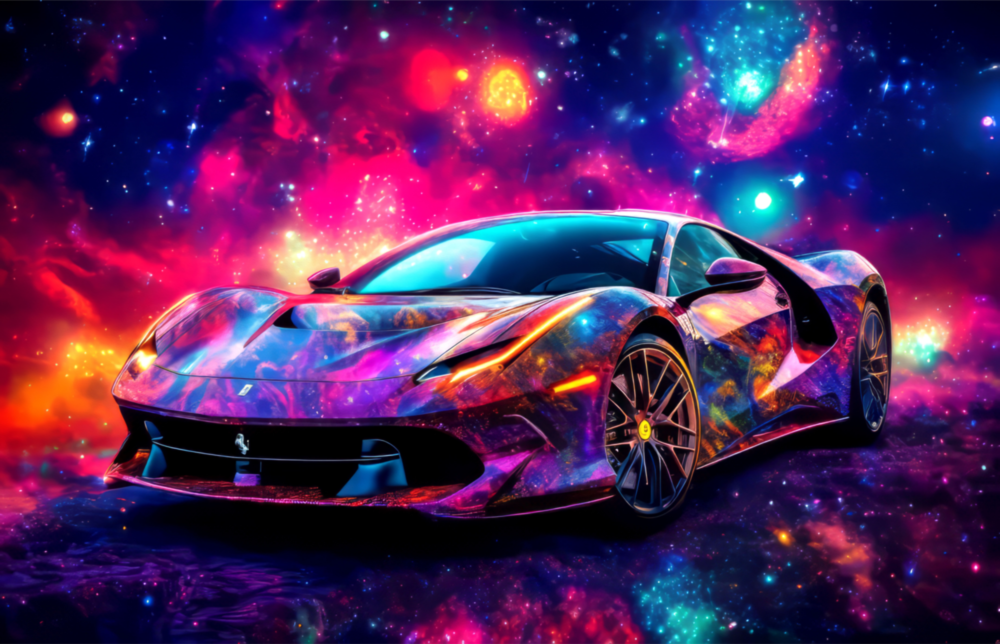 Ferrari Glass Wall Art || Designer Collection
