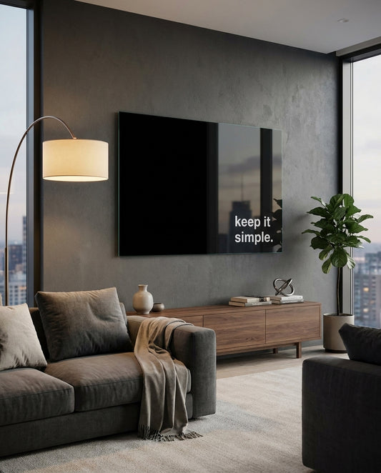 Keep It Simple Glass Wall Art || Designer Collection