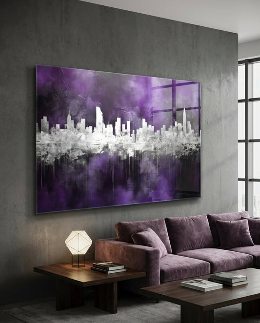 City Silhouette  Glass Wall Art || Designer Collection