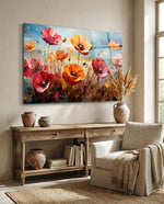 Poppies Glass Wall Art || Designer Collection