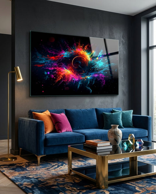 Colorful Hole Glass Wall Art || Designer Collection