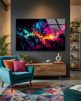 Color Bang Glass Wall Art || Designer Collection