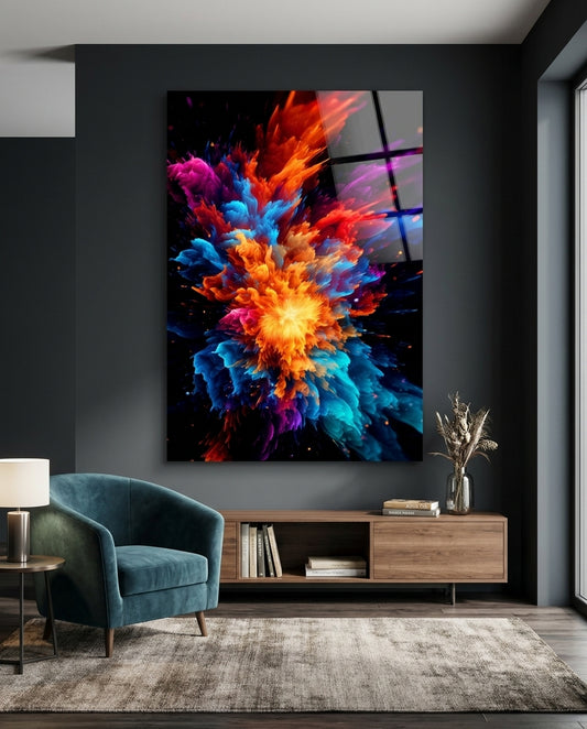 Color Flower Glass Wall Art || Designer Collection