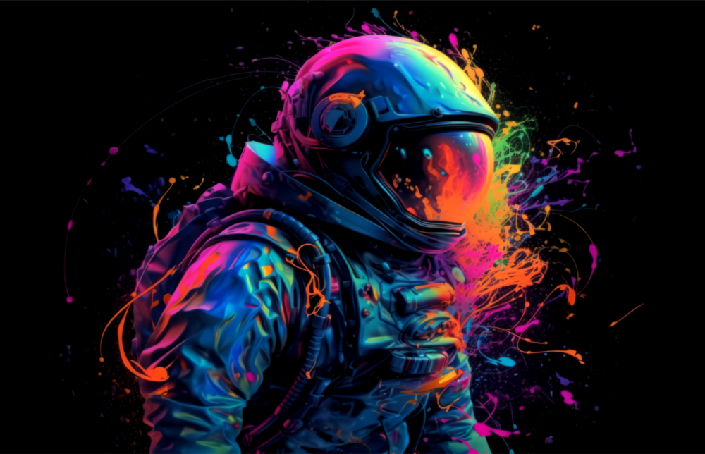 Astronaut Glass Wall Art || Designer Collection
