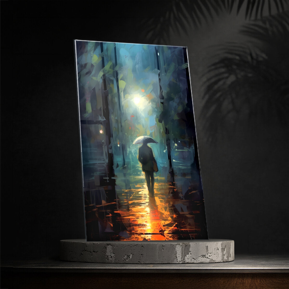 Alone Glass Wall Art || Designer Collection — Solitary Figure