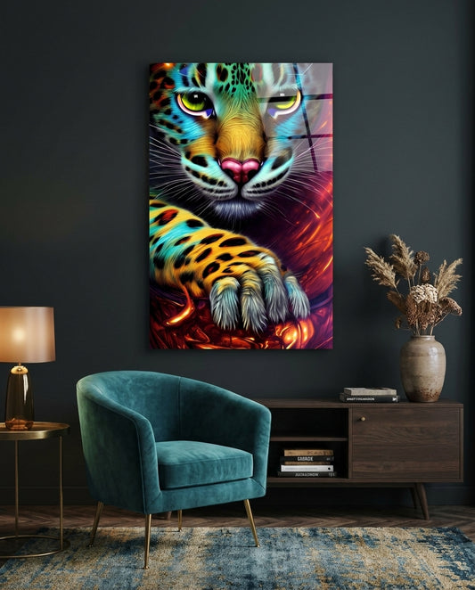 Sneaking Glass Wall Art || Designer Collection