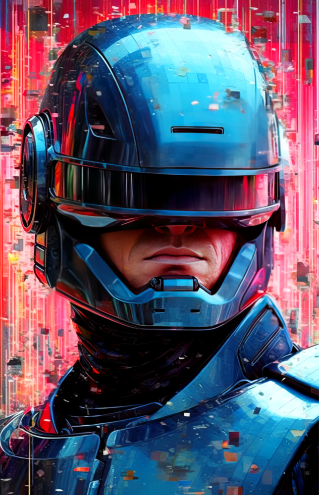 Robocop Glass Wall Art || Designer Collection